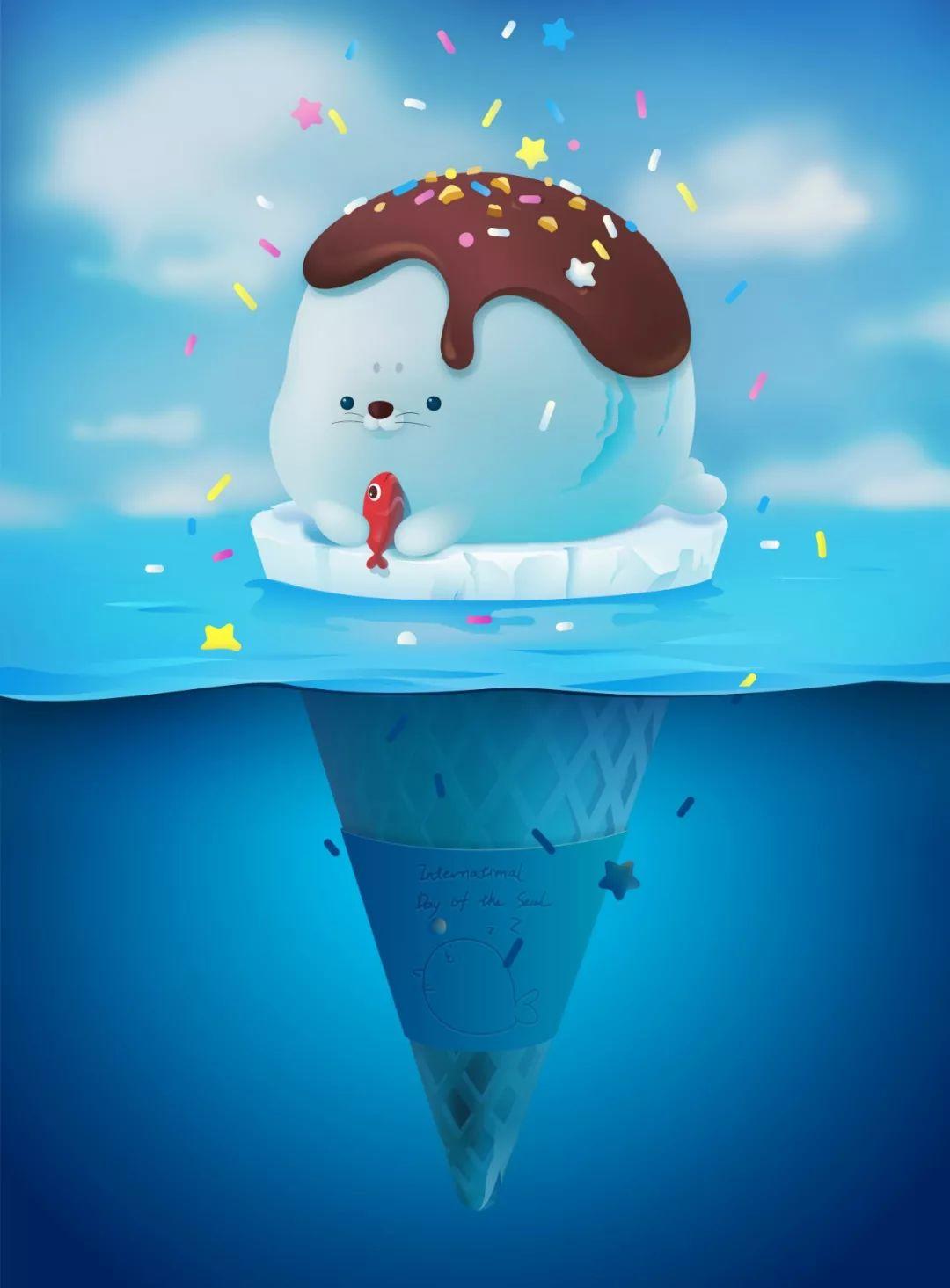 用海報拯救海豹,百度設(shè)計師做了一件暖心的小事 用海報拯救海豹,百度設(shè)計師做了一件暖心的小事